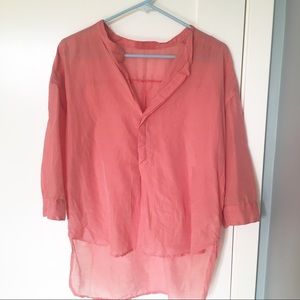 CP shades cotton/silk tunic top